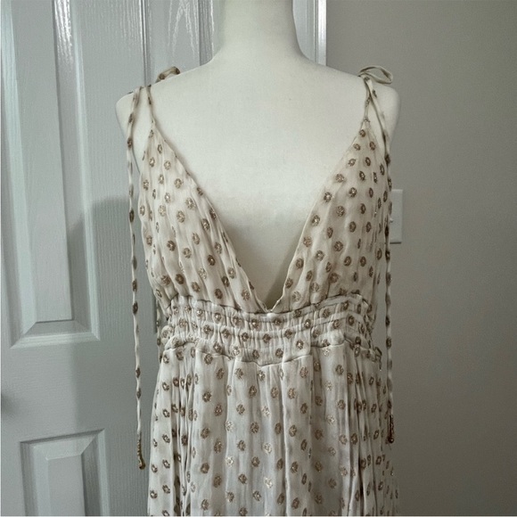 Free People Gold And Cream Maxi Dress - Picture 10 of 15